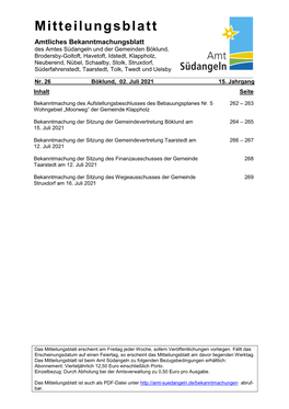 Mitteilungsblatt