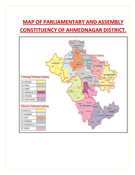 Map of Parliamentary and Assembly Constituency of Ahmednagar District