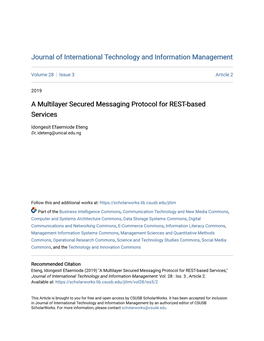 A Multilayer Secured Messaging Protocol for REST-Based Services