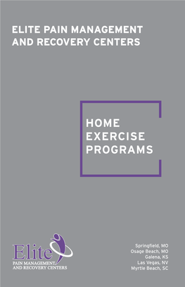 Home Exercise Programs