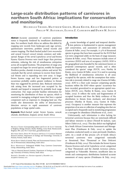 Large-Scale Distribution Patterns of Carnivores in Northern South Africa