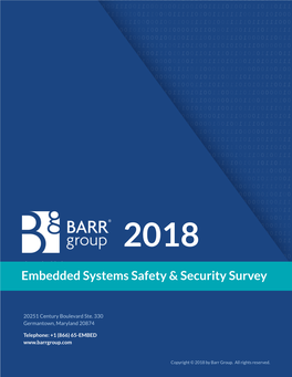 2018 Embedded Systems Safety & Security Survey