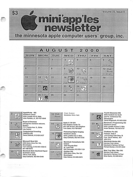 The Minnesota Apple Computer Users' Group, Inc. .- —