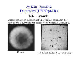 Detectors (UV/Opt/IR) S