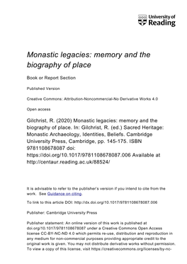 Memory and the Biography of Place