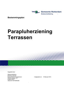 Parapluherziening Terrassen