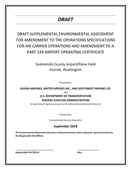 PAE Draft Supplemental EA Sept. 2018