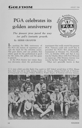 PGA Celebrates Its Golden Anniversary