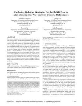 Exploring Deletion Strategies for the Bond-Tree in Multidimensional Non-Ordered Discrete Data Spaces