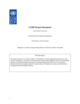 UNDP Project Document