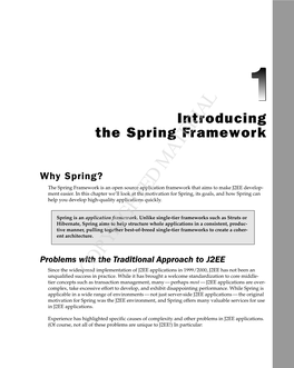 Introducing the Spring Framework