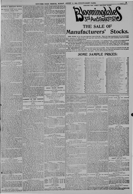 Manufacturers' Stocks