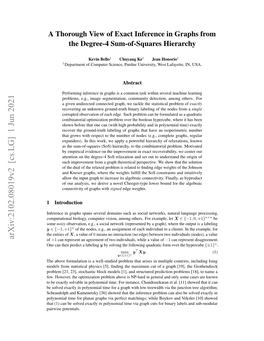 A Thorough View of Exact Inference in Graphs from the Degree-4 Sum-Of-Squares Hierarchy