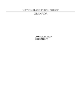 National Cultural Policy Grenada