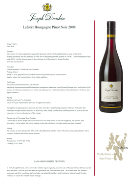 Laforêt Bourgogne Pinot Noir 2008