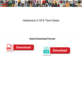 Hazlemere C of E Term Dates