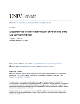 Exact Statistical Inferences for Functions of Parameters of the Log-Gamma Distribution