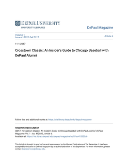 An Insider's Guide to Chicago Baseball with Depaul Alumni