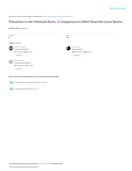 Volcanism in the Orientale Basin: a Comparison to Other Nearside Lunar Basins