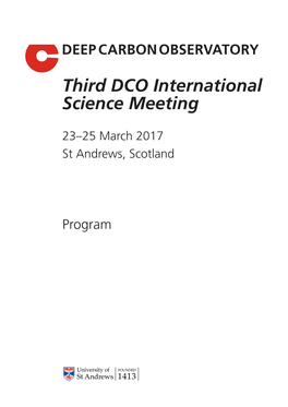 Third DCO International Science Meeting