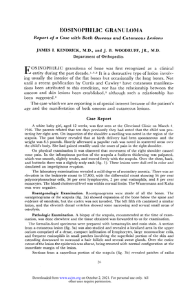 EOSINOPHILIC GRANULOMA Report of a Case with Both Osseous and Cutaneous Lesions