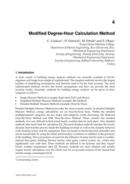 Modified Degree-Hour Calculation Method