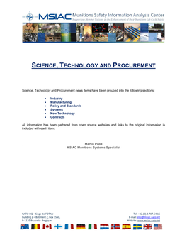 Science, Technology and Procurement