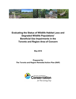 Evaluating the Status of Wildlife Habitat Loss and Degraded Wildlife Populations' Beneficial Use Impairments in the Toronto An