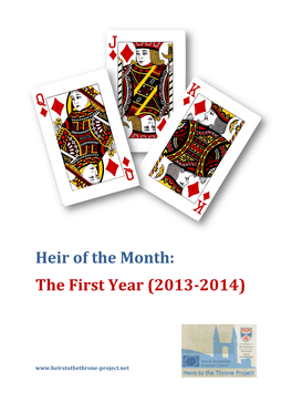 Heir of the Month: the First Year (2013-2014)