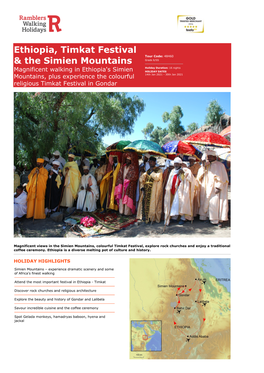 Ethiopia, Timkat Festival & the Simien Mountains