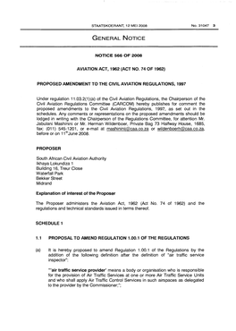 Civil Aviation Regulations, 1997