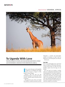 To Uganda with Love Just Say Yes