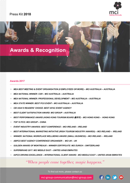 Awards & Recognition