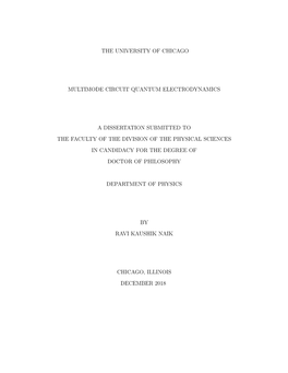 The University of Chicago Multimode Circuit Quantum