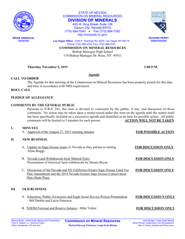 Division of Minerals 400 W