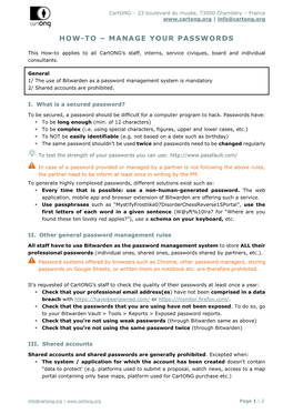 How-To – Manage Your Passwords