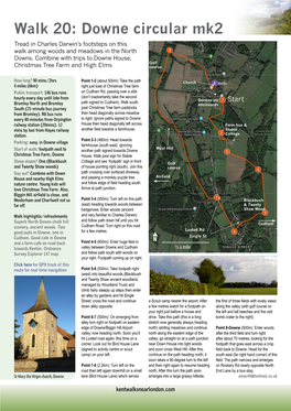 Walk 20: Downe Circular Mk2 Tread in Charles Darwin’S Footsteps on This Walk Among Woods and Meadows in the North Downs