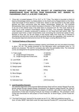 Bhimashankar Road Section from Raigad/Pune Dist