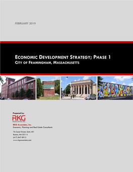 Economic Development Strategy; Phase 1 City of Framingham, Massachusetts