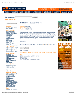 The L Magazine, New York City's Local Event Guide 11/02/2006 11:44 PM