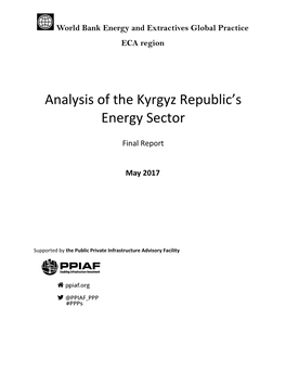 Analysis of the Kyrgyz Republic's Energy Sector