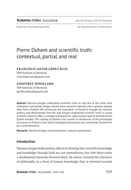 Pierre Duhem and Scientific Truth: Contextual, Partial and Real