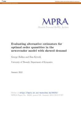 Evaluating Alternative Estimators for Optimal Order Quantities in the Newsvendor Model with Skewed Demand