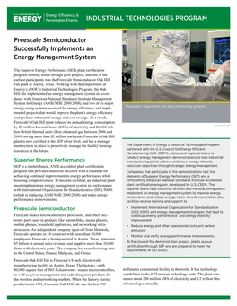 Freescale Semiconductor Successfully Implements an Energy Management System