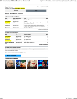 IDG Capital Partners: CEO and Executives - Businessweek