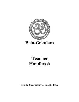 Bala-Gokulam Teacher Handbook