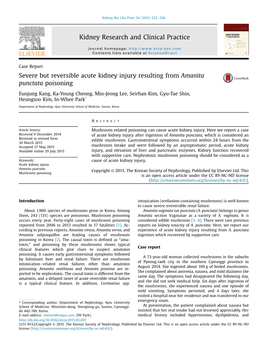 Severe but Reversible Acute Kidney Injury Resulting from Amanita Punctata Poisoning