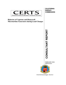 Behavior of Capstone and Honeywell Microturbine Generators During Load Changes