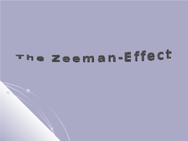 The Zeeman-Effect