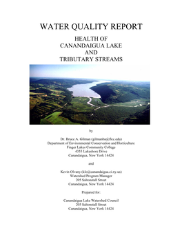 Water Quality Report